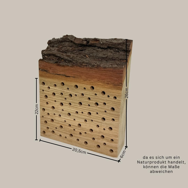 Wildbienenhotel Nistblock – Baumkante, Nisthilfe, Insektenhotel