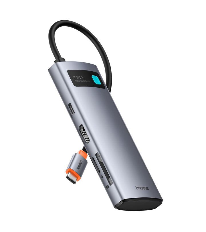 Baseus USB C Hub 7 in 1 Adapter mit 4K@60Hz HDMI, 100W PD, 3 A 3.0 5Gbps, SD/TF Kartenleser, Docking