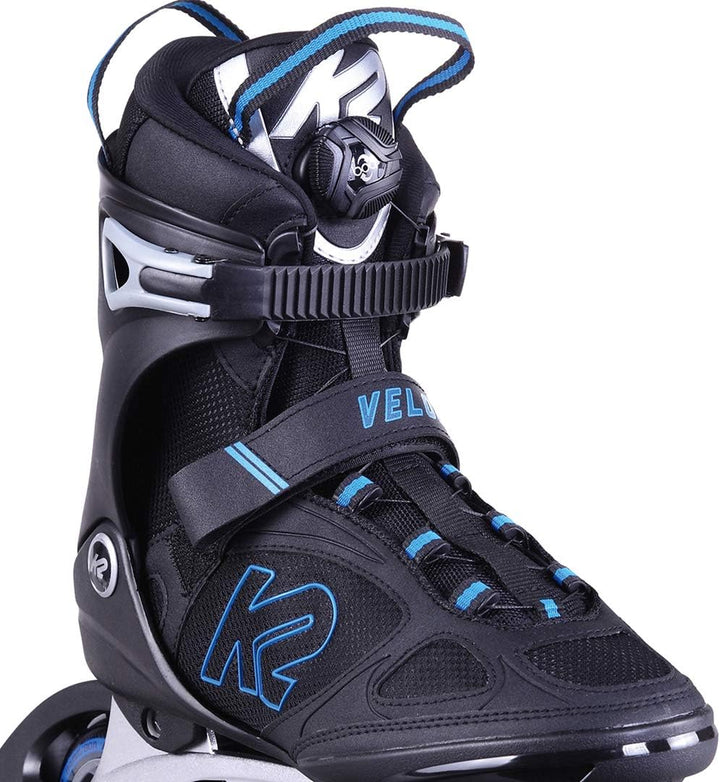 K2 Velocity 84 BOA Inline Skate EU: 39.5 (UK: 6 / MP: 250 / cm: 25 / US: 7) black - blue, EU: 39.5 (