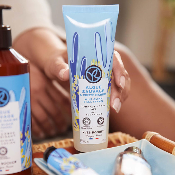 Yves Rocher Nature Bain Körperpeeling Wildalgen & Meeresfenchel, sulfatfrei, 98 % Inhaltsstoffe natü