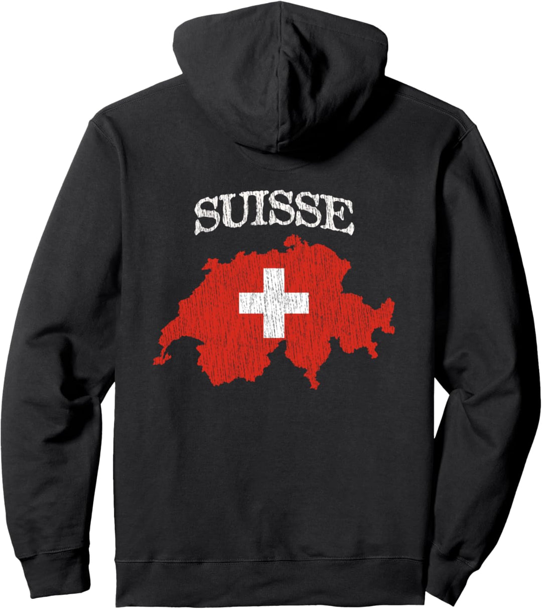 Jahrgang Schweiz Schweizer Stolz Flagge Pullover Hoodie