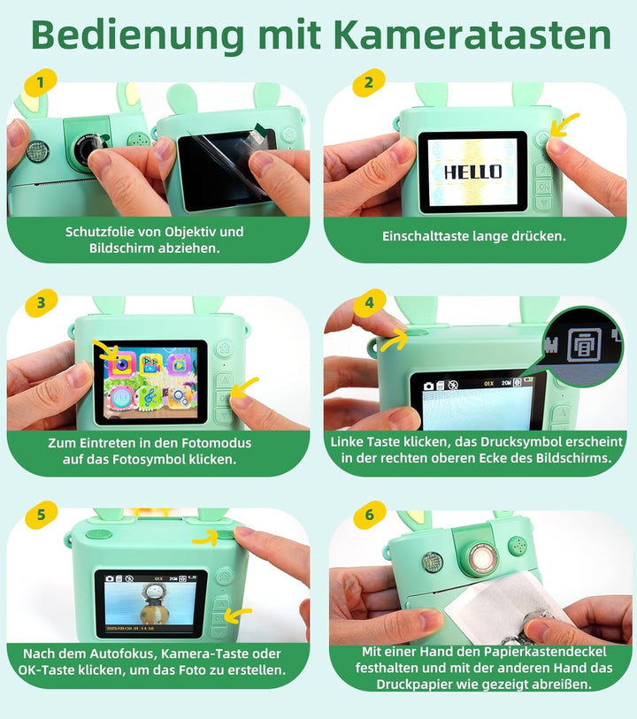 ORGSTA Kinderkamera Sofortbildkamera Digitalkameras Kinder Kameras Personalisierte Spielzeug Geschen