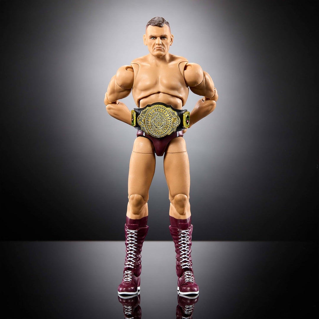 Mattel WWE Ultimate Edition Actionfigur & Zubehör, 15,2 cm grosses Gunther-Sammelset, austauschbare
