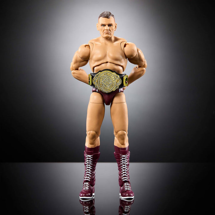 Mattel WWE Ultimate Edition Actionfigur & Zubehör, 15,2 cm grosses Gunther-Sammelset, austauschbare