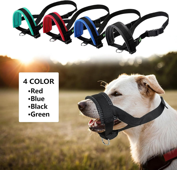Lepark Nylon-Maulkorb für kleine, mittelgrosse und grosse Hunde, verhindert Beissen, Bellen und Kaue