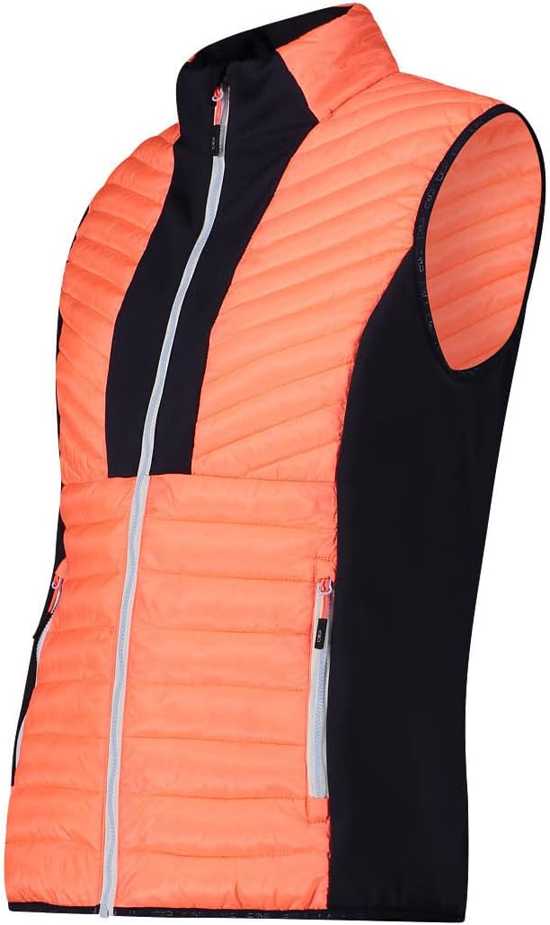 CMP Damen Hybrid Weste Steppweste 36 Red Fluo, 36 Red Fluo