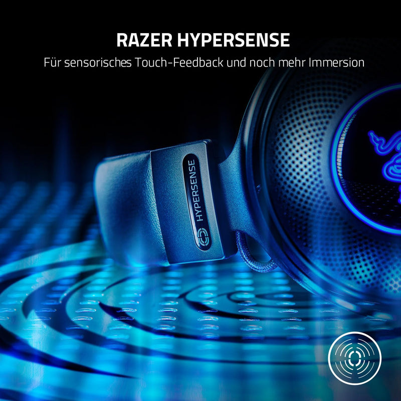 Razer Kraken V3 Hypersense - Kabelgebundenes USB-Gaming-Headset mit haptischer Technologie (TriForce