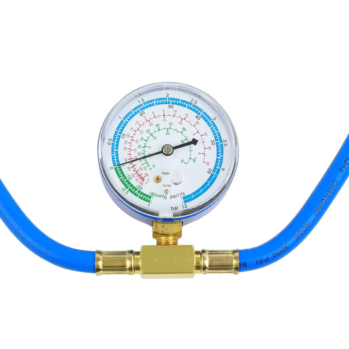 R290 und R600A Ladeschlauch und Messgerät Set mit Dosenhahn und Absperrventilen 2 x Dosenhähne + 2 x