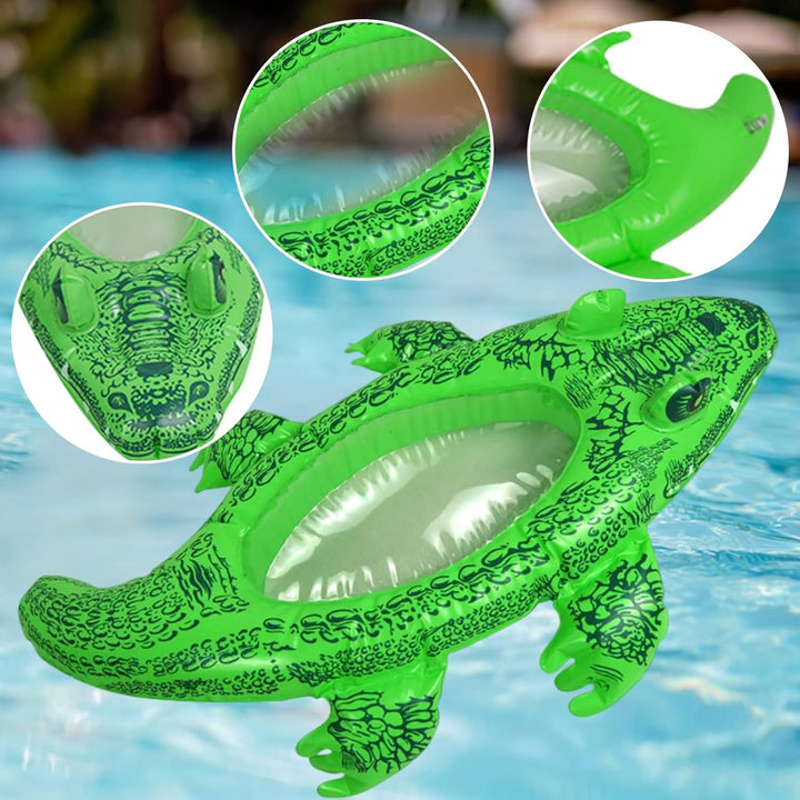 Balakaka Aufblasbare Pool-Schwimmer 62x40x11cm, Cartoon Krokodil Designs Aufblasbare Pool Flösse Tra