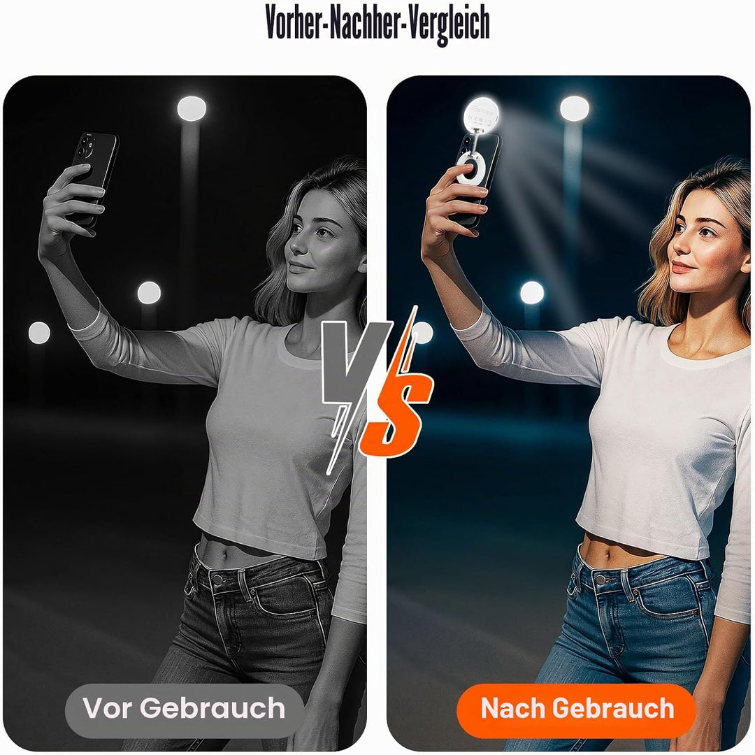 OneNine Magnetisches Selfie-Licht, 3-in-1 Magnetische Handy Füllen Ringlicht, LED Magnetisches Fülll