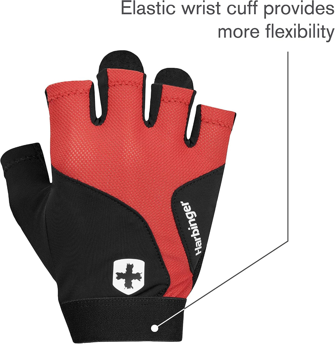 Harbinger Flexfit 2.0 Gewichtheber-Handschuhe – Natürliche Handbewegung M Rot, M Rot