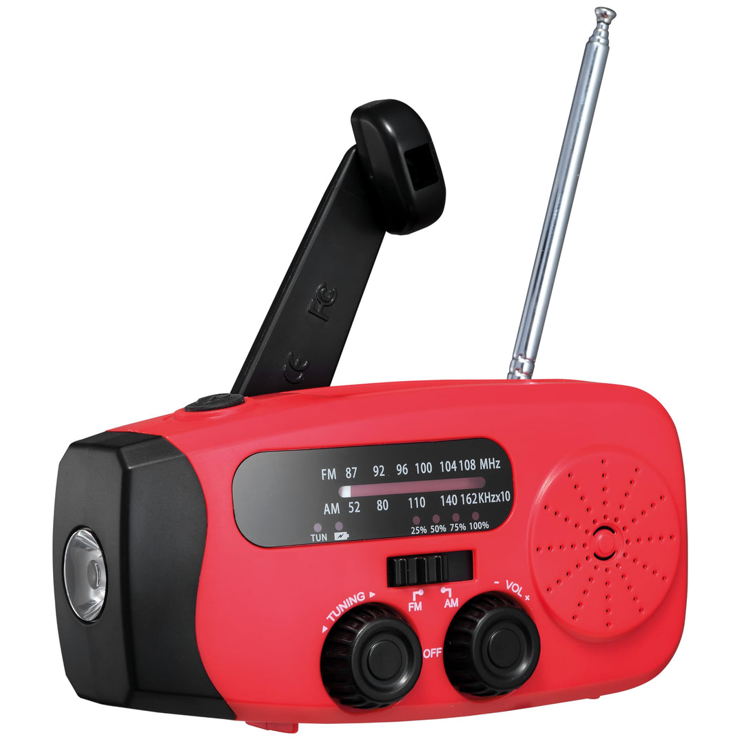 Notfall-Solarradio | NFS-2005 | Kurbel, Akku, USB, Taschenlampe, Powerbank, Outdoor, Camping, Klein,