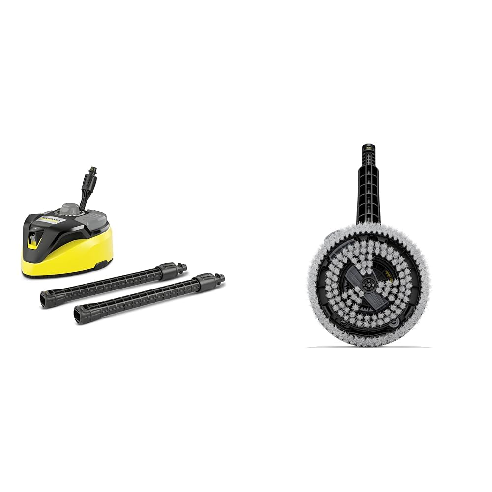 Kärcher Flächenreiniger T-Racer T 7 Plus & Rotierende Waschbürste WB 130, mit Universalbürstenaufsat