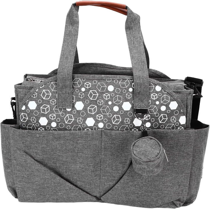 Wickeltasche Multi Pockets Grau Tragbare Windel Tote Caddy Organizer, Reissverschluss Large Size mit