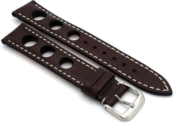 RIOS1931 Sulla Baikal Rallye Vintage Rindsleder Uhrenarmband handgemacht in Deutschland Robust 19mm