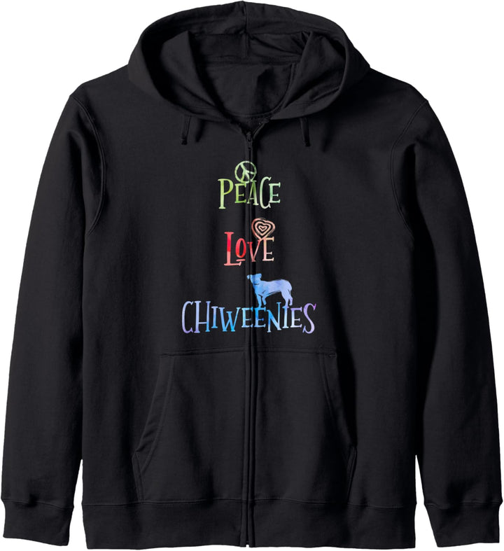 Chiweenie - Peace Love Chiweenies Chihuahua Dachshund Lover Kapuzenjacke