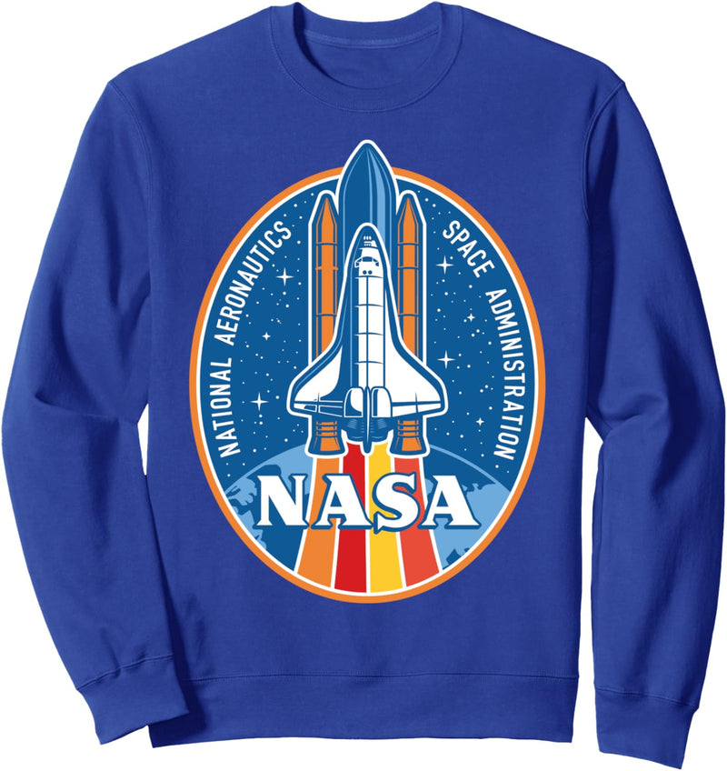 NASA Colorful Blue Earth Space Shuttle Sweatshirt