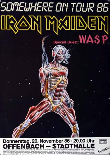 Iron Maiden - Somewhere, Frankfurt 1986 » Konzertplakat/Premium Poster | Live Konzert Veranstaltung