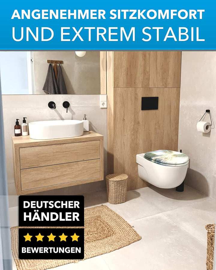 Xonic Design WC-Sitz - Premium Klo-Deckel - Toilettensitz mit Absenkautomatik - hochwertige Klobrill