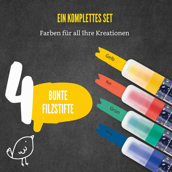 Securit SMA820-V4 Kreidemarker Waterproof Large, 4er Etui Multicolor, Multicolor