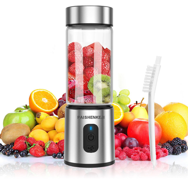 Glas Smoothie Maker Mini Mixer - Standmixer, Tragbarer Mini Blender, 400ml Smoothie Maker to go, USB