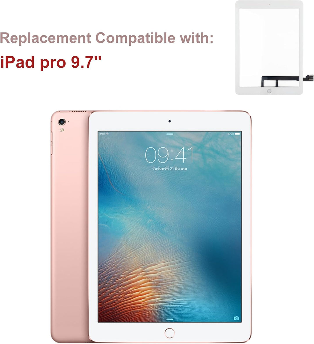 Neue Weiss Touchscreen Glas Digitizer Ersatz für iPad Pro 9.7 2016 A1673 A1674 A1675 Touchscreen Fro