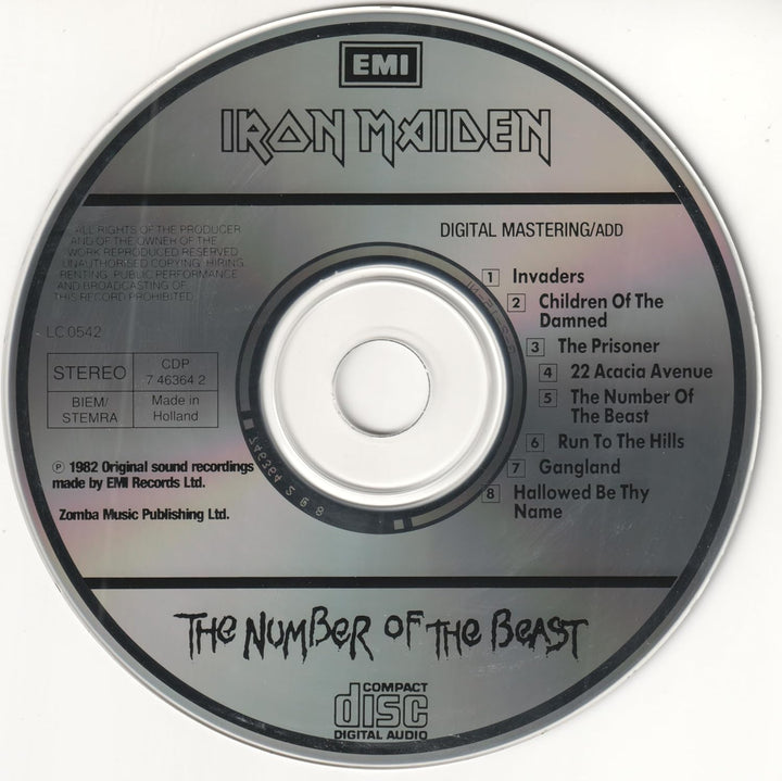 The Number of the Beast, Audio-CD