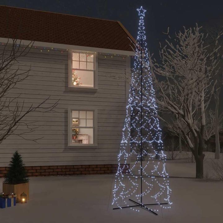 vidaXL LED Weihnachtsbaum Kegelform Tannenbaum Lichterbaum Weihnachtsdeko Stern Beleuchtung Aussen B
