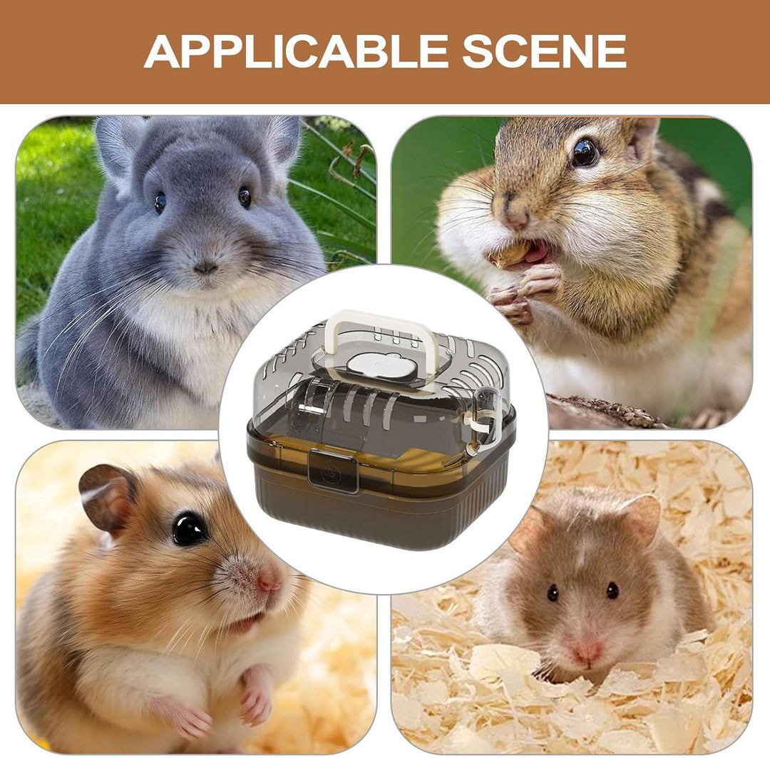 Hamster Transportbox - Atmungsaktiver Freigehege Käfig Für Kleintiere | Klarer Atmungsaktiver Hamste