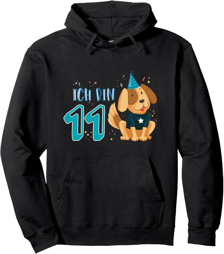 11. Geburtstag Junge Hund Welpen Kinder Ich bin 11 Pullover Hoodie