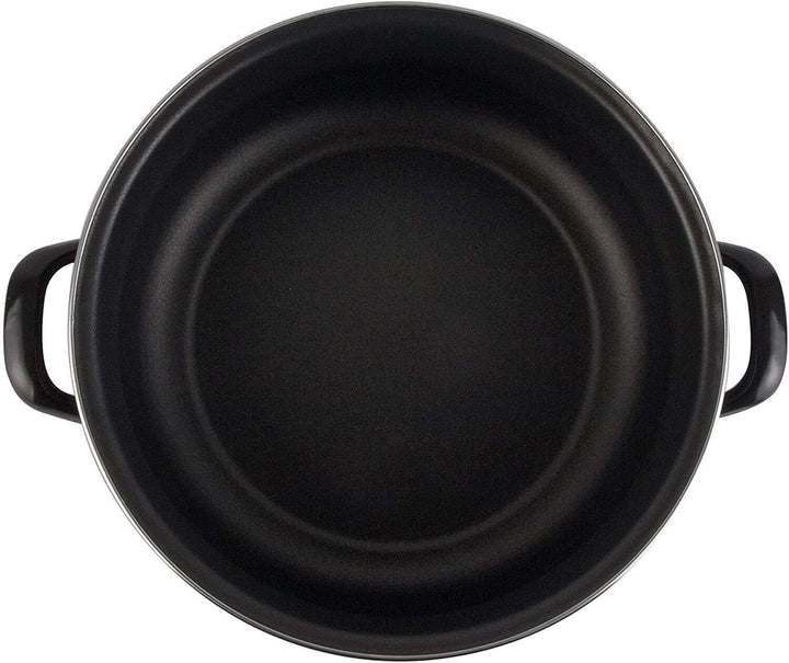 Magefesa emaillierter Schmortopf, 20 cm, schwarzer Stahl und Deckel, antihaftbeschichtet, 3 l, ofenf