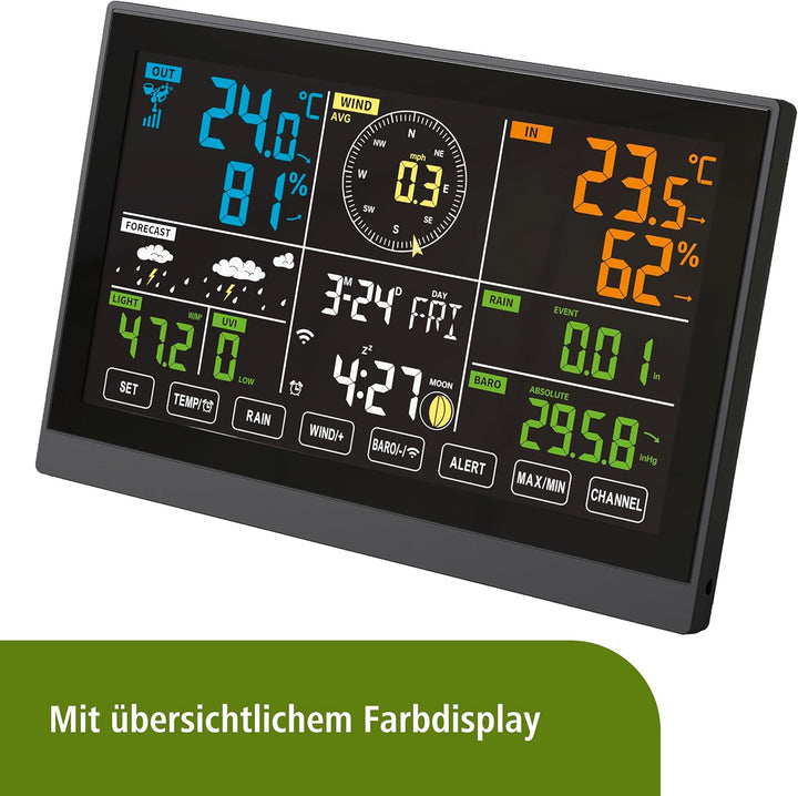Kerbl Digitale Wetterstation 7in1 WiFi mit Funkstation