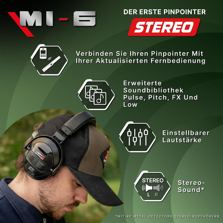XP Metal Detectors ICONX Adventure Pack - WSAXL Stereo-Kopfhörer, MI-6 Pinpointer, FMF 28cm Suchspul