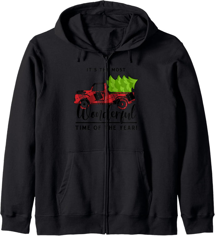 Cute Matching Family Group Christmas Tree Truck Design Kapuzenjacke