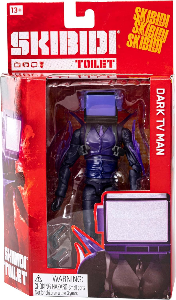 SKIBIDI Toilet Deluxe Figure Dark TV Man Serie 2, Sammelfiguren, 16 cm, YouTube-Animationsgefühl, of