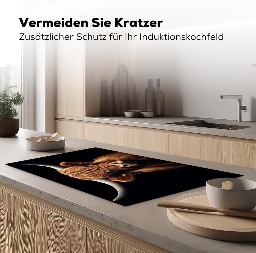 Herdabdeckplatte 90x52 cm Einteilig Induktionsmatte Küche Abdeckung Ceranfeld Herd Abdeckplatte Deko