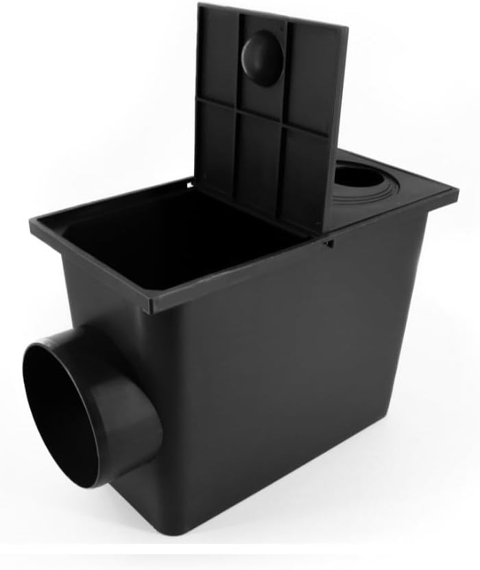 6 Stück Regenrohrablauf mit Sieb Regensinkkasten von 50mm bis 110mm Regenwasserablauf DN110 seitlich