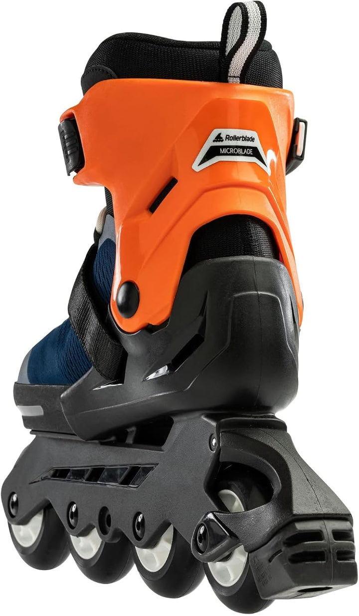 Rollerblade Kinder Microblade Inline-Skate Blu Notte Arancio, Blu Notte Arancio