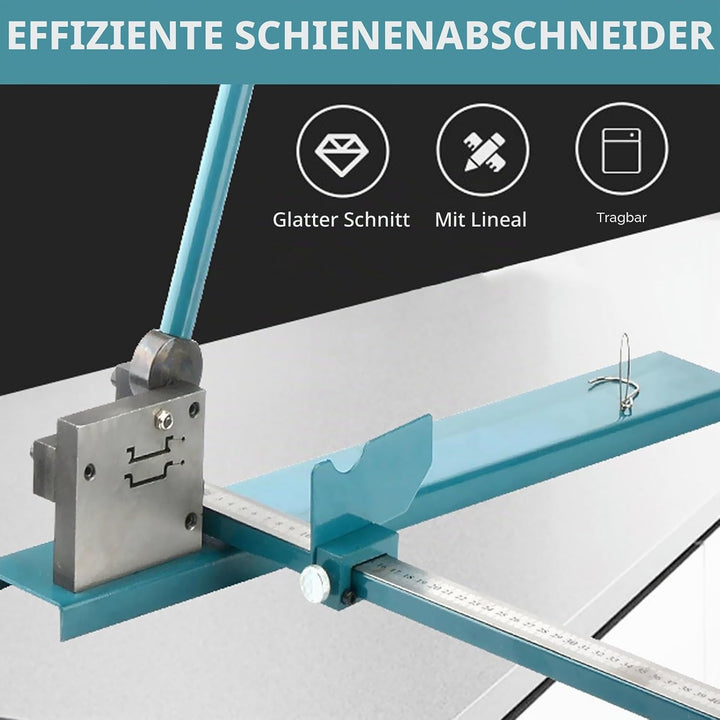 Schienenschneider, Manueller DIN Hutschienen Schneider 35 mm Tischgerät mit Messskala Doppelnut Schn