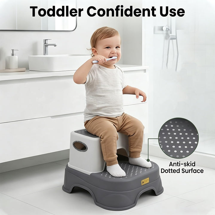 Pilipane Tritthocker Kinder 2 Stufen, Hocker Kinder Bad, Kinderhocker Badezimmer mit rutschfest Füss