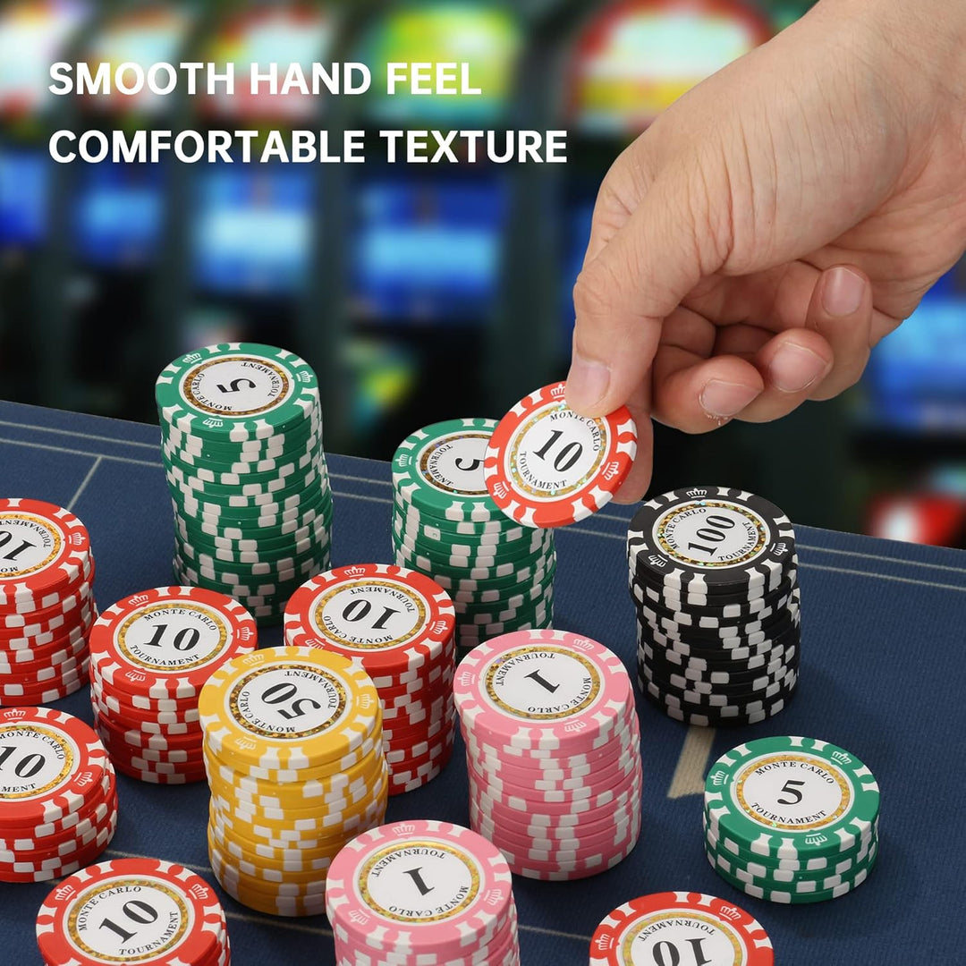 LUOBAO 14 Gramm Clay Premium Poker nummerierte Chips für Texas Holdem, Blackjack 200 Stück, 14 g Ton