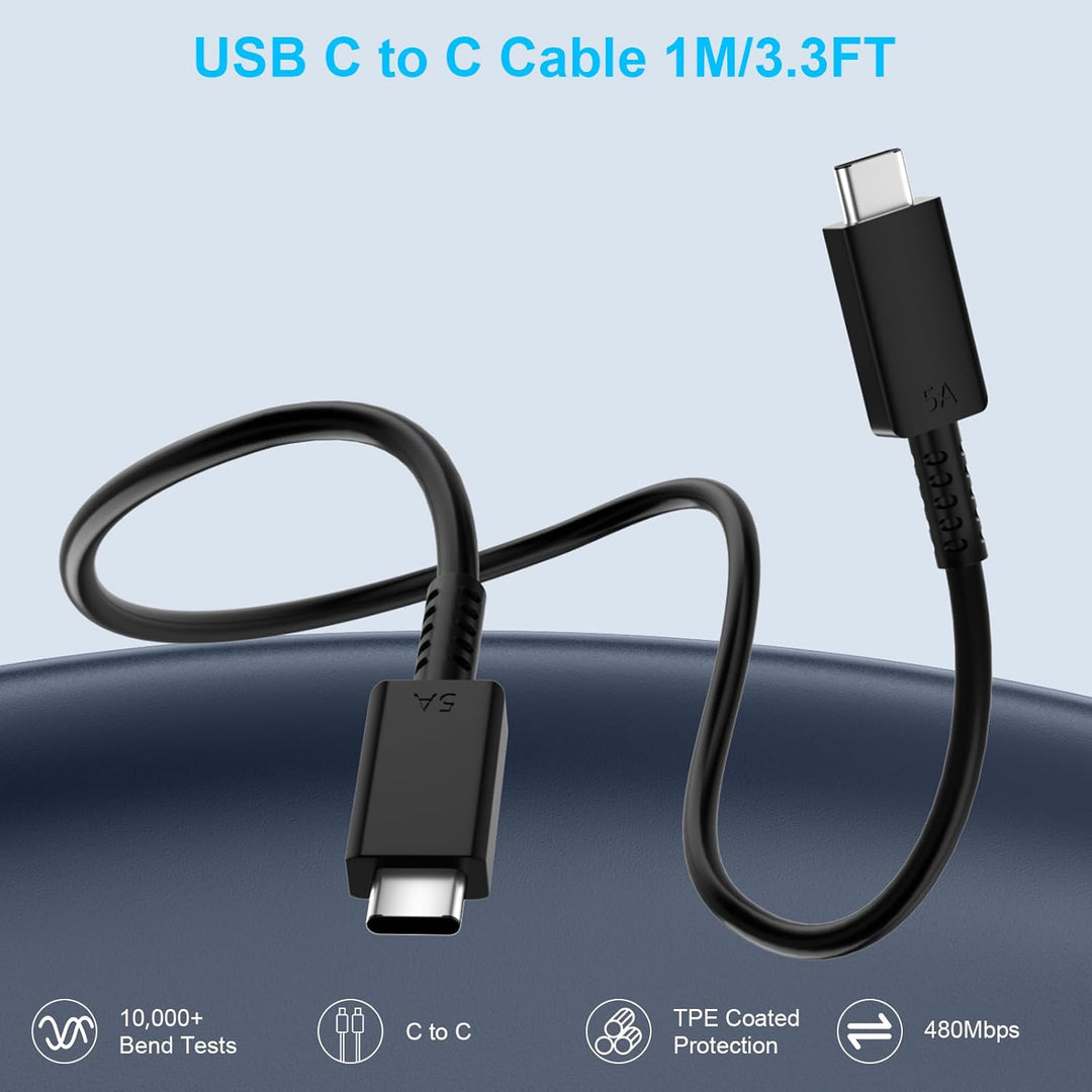 60W USB C Ladegerät Schnellladegerät für Samsung Galaxy S26 Ultra S25 S24 S23 Serie mit USB C Kabel