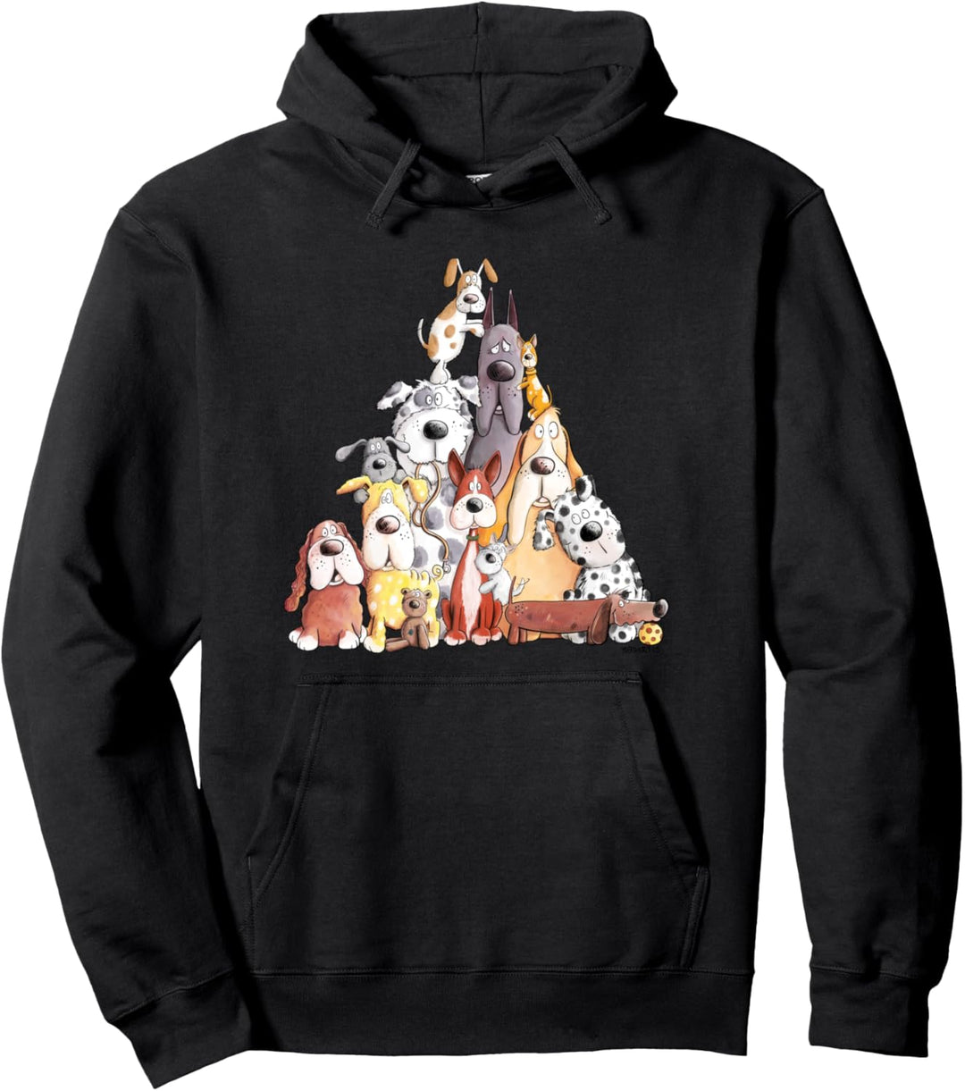 Bunter Hundehaufen I Hunde Team Hund Fan Geschenk Pullover Hoodie