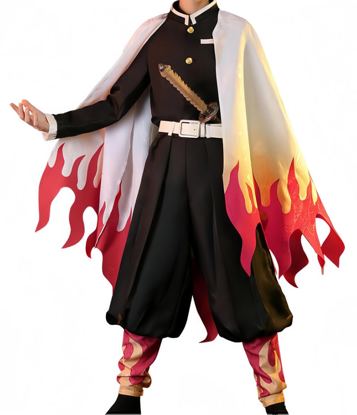 FCCAM Agatsuma Zenitsu Cosplay Kimono Vollständiger Satz Anime Zenitsu Cosplay Kostüm Erwachsene Ren