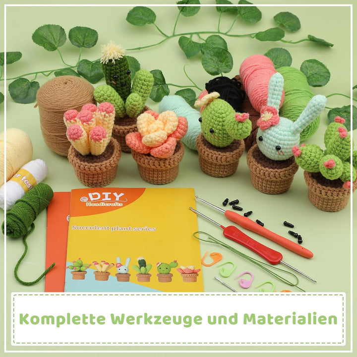 Namner Häkelset für Anfänger, Häkelnadel Set, Häkeln für Anfänger, Häkel-Starterset Fleshiness, für