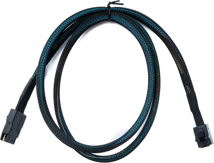SYSTEM-S SFF-8643 Kabel 100 cm Mini SAS HD zu SFF-8087 Adapter für SSD Festplatte Motherboard