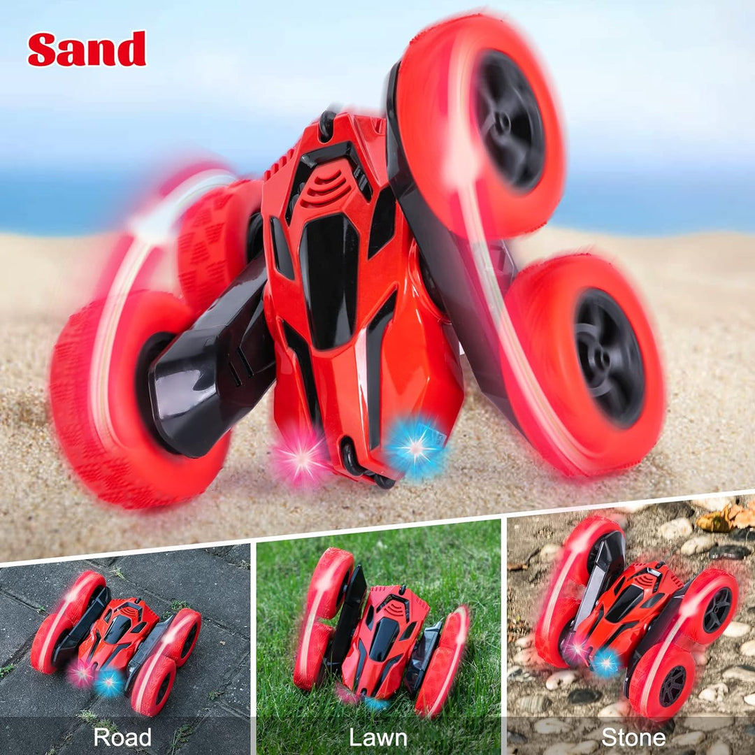 Ferngesteuertes Auto für Kinder RC Stunt Auto 4WD 2.4 Ghz Fernbedienung 360° Flip RC Auto Offroad mi