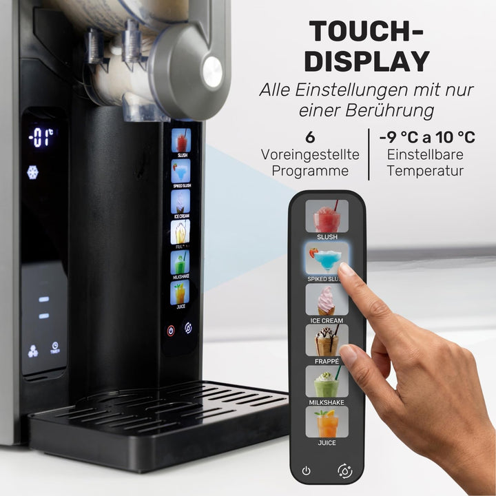 Taurus Ice Flow 2600 Slushy-Maschine | Fassungsvermögen | 6 Programme für eiskalte Getränke und Slus