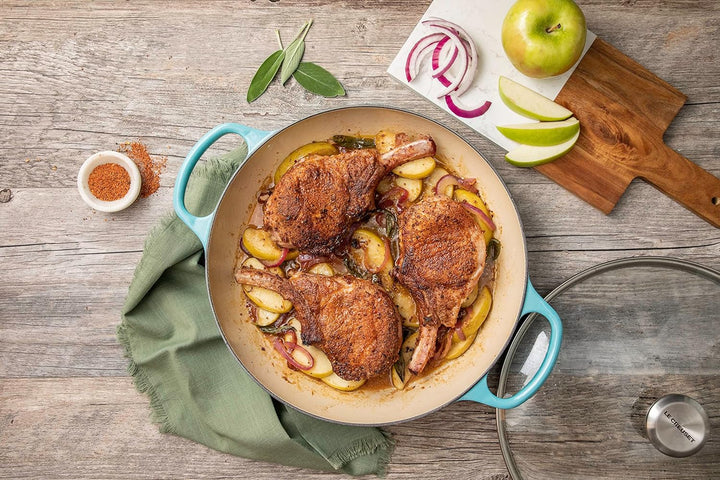 Le Creuset Signature Gusseisen Gourmet-Profitopf, Rund, Ø 30 cm, 3,5 l, Für alle Herdarten inkl. Ind