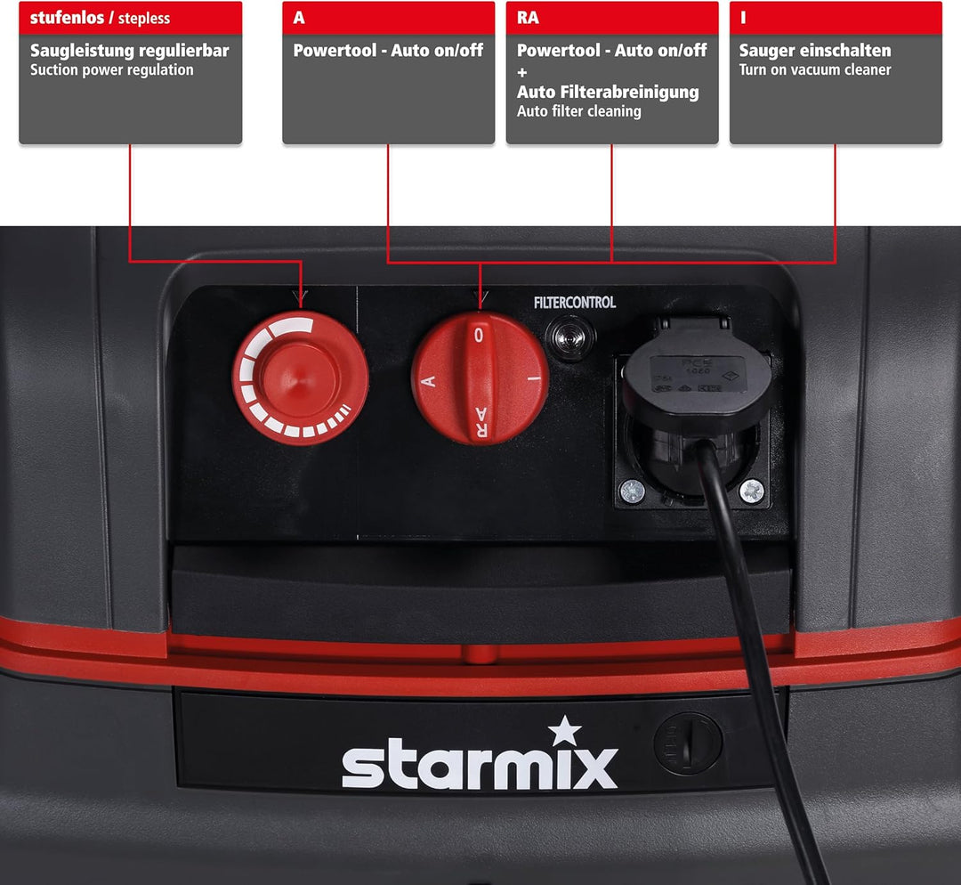 Starmix Nass- und Trockensauger Staubsauger ISC L-1625, hochwertiger Sauger für Baustelleneinsatz (1